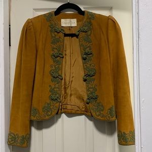Vintage Oscar de la rente suede jacket